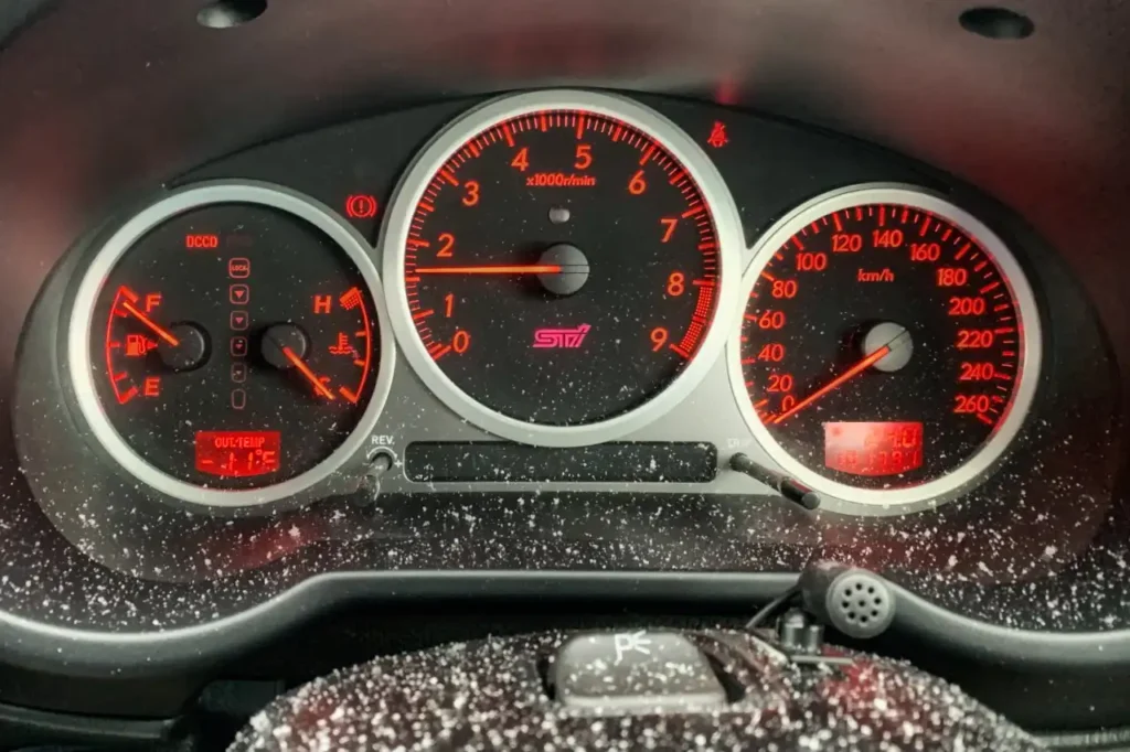 インプレッサGDB インパネ マイナス11℃